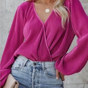 Pink Cupshe blouse! Brand new with tags